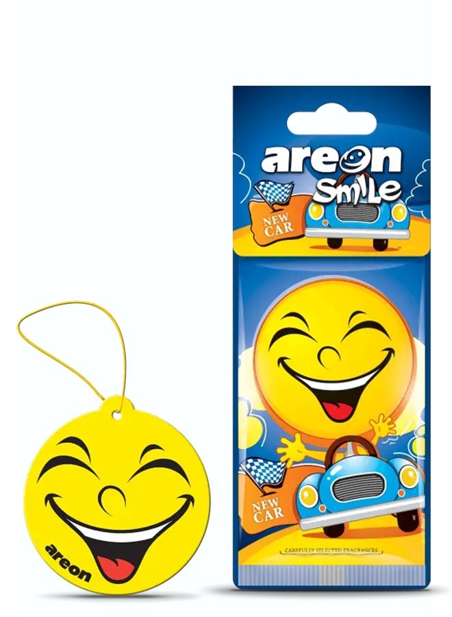 Areon Car Air Freshener Smile Card – New Car Scent, Long-Lasting - Image 1
